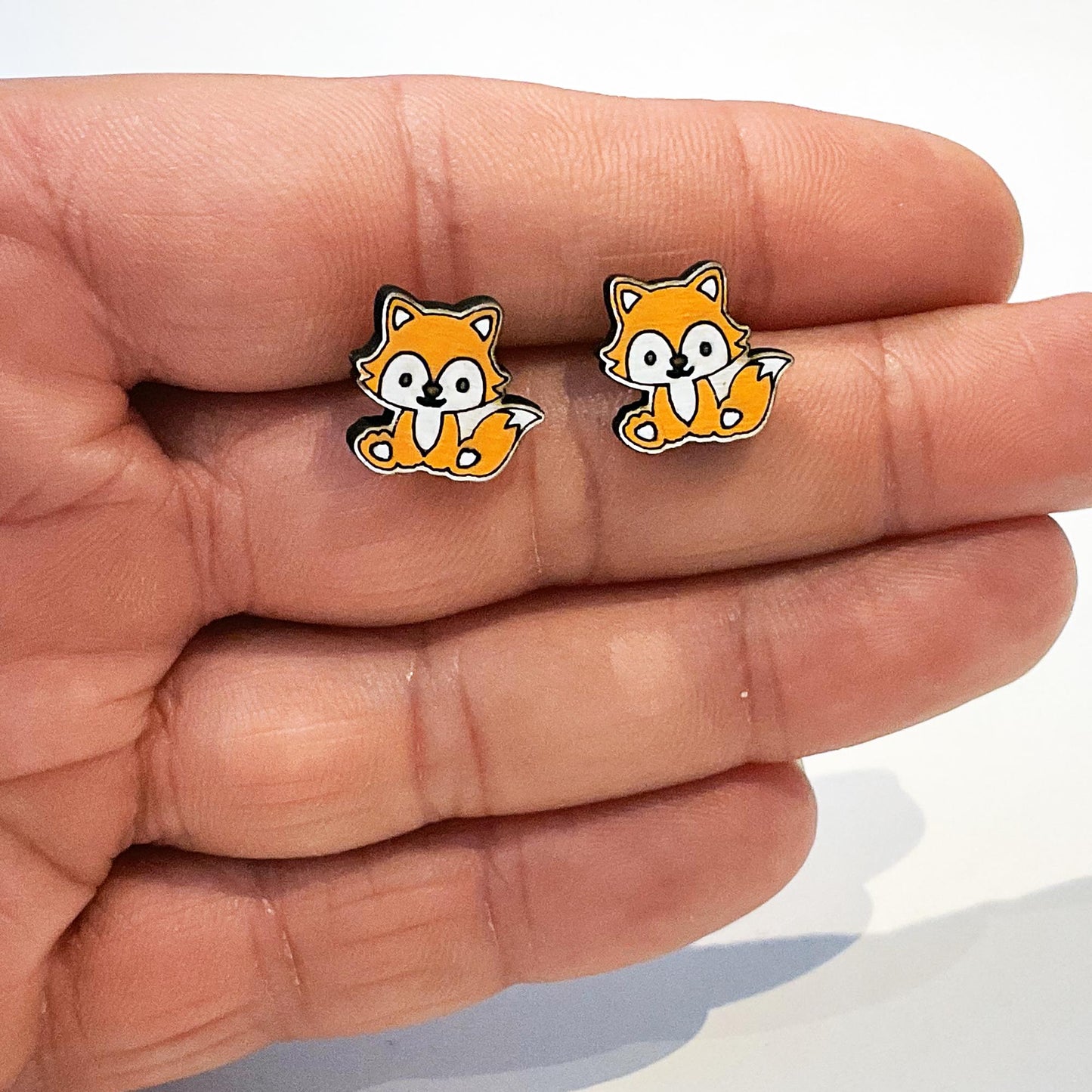 Fox stud earrings