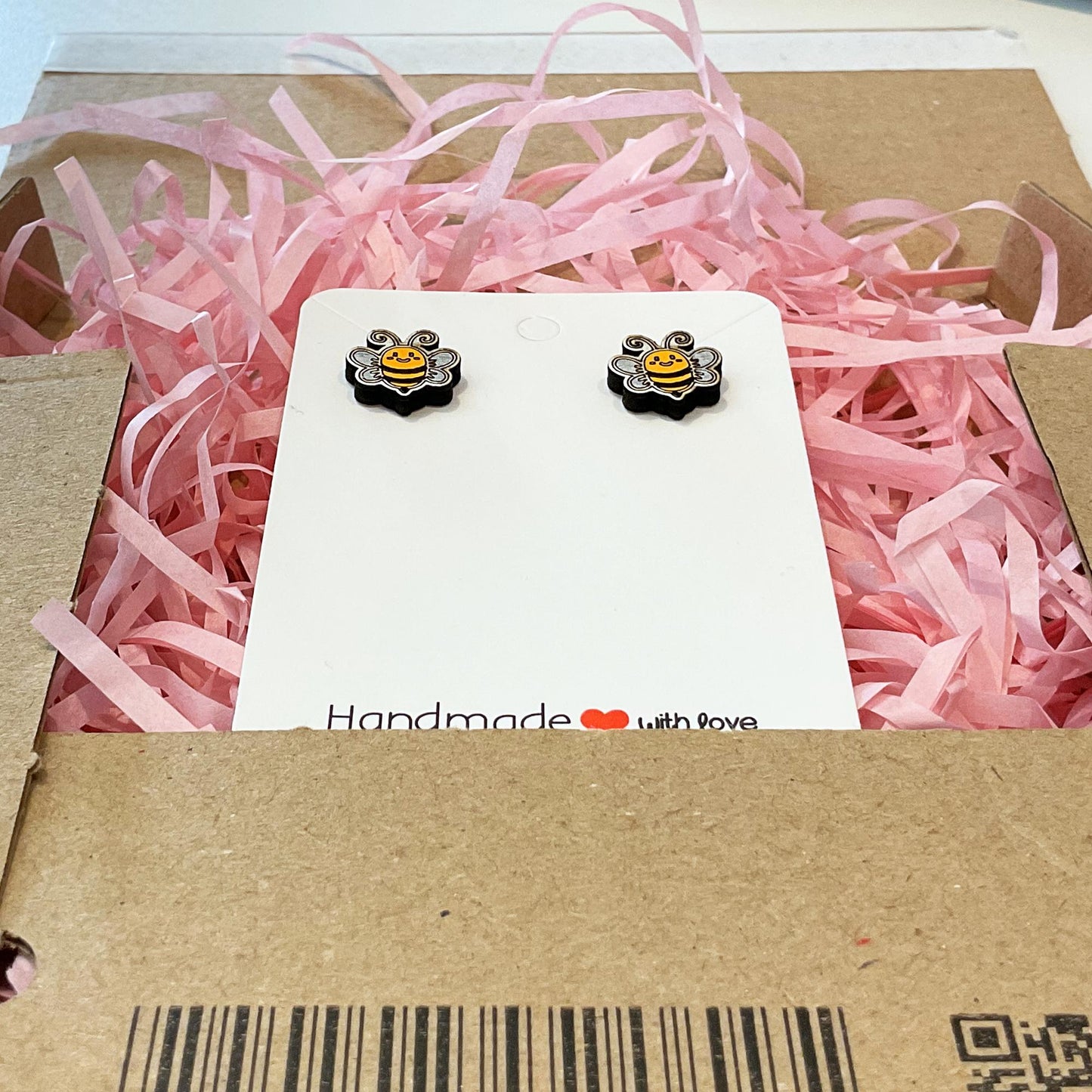 Bumblebee stud earrings