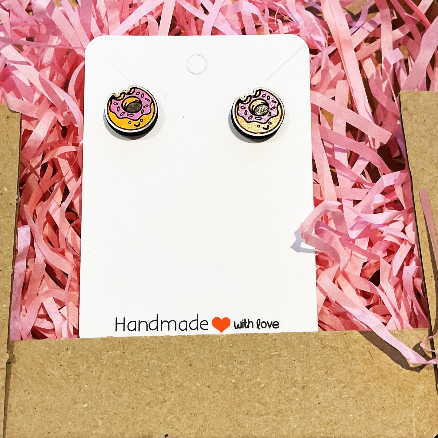 Doughnut stud earrings