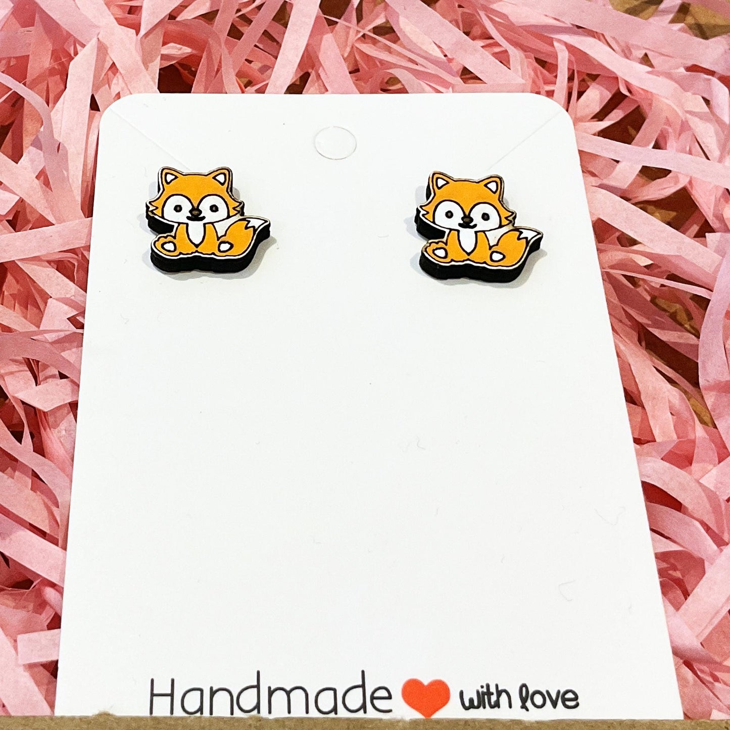 Fox stud earrings