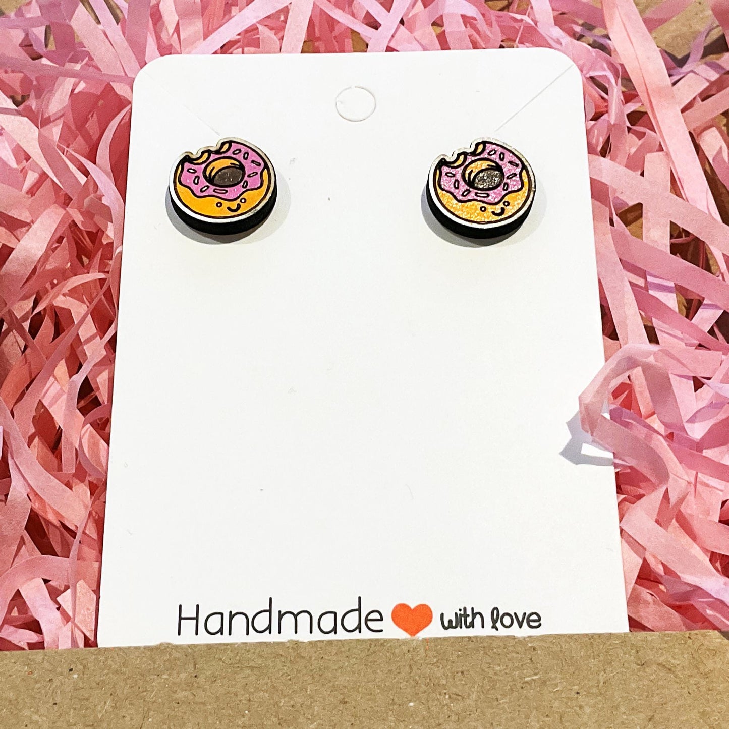 Doughnut stud earrings