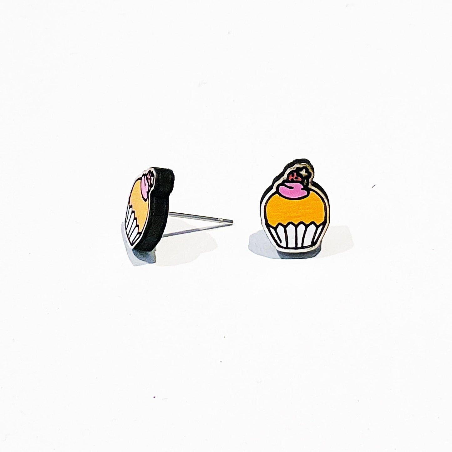 Cupcake stud earrings