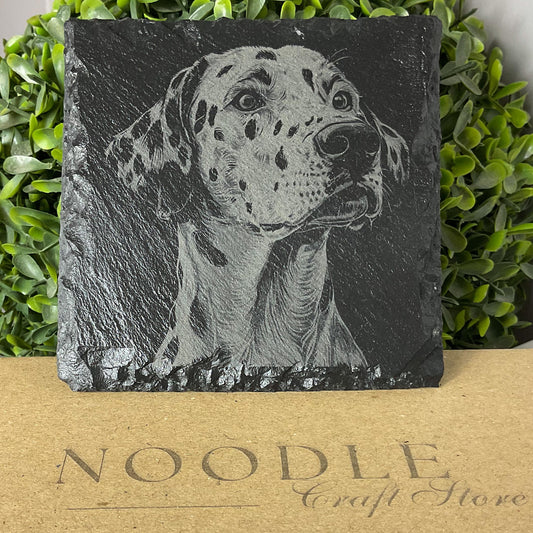 Dalmatian Slate Coaster – Engraved Dog Coaster