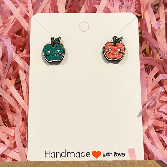 Apple stud earrings