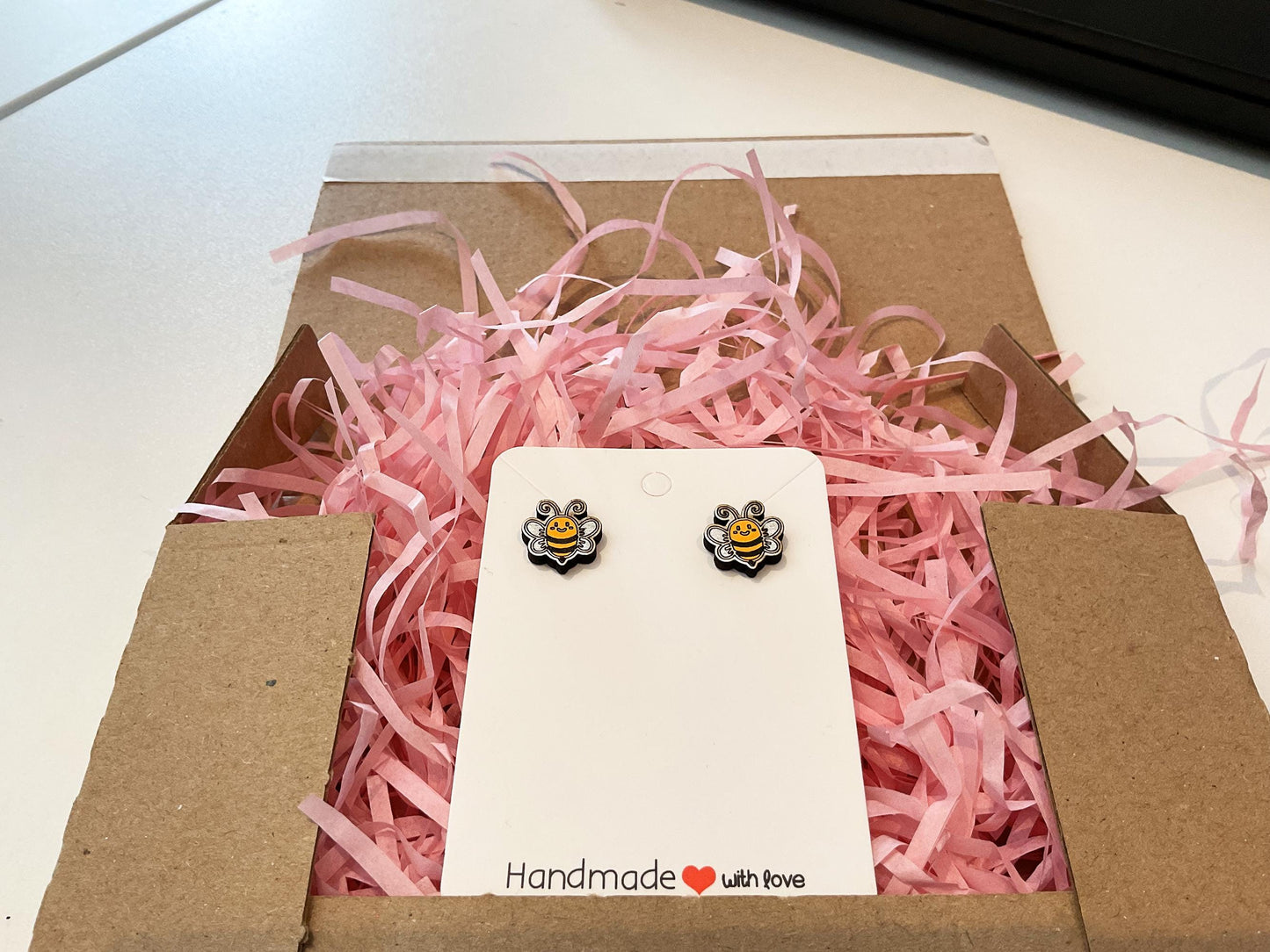 Bumblebee stud earrings