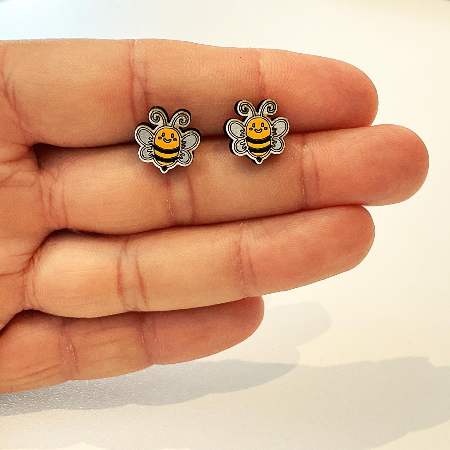 Bumblebee stud earrings